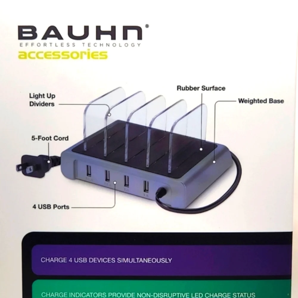 Bauhn Quad Charging Station Factory Sealed